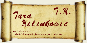 Tara Milinković vizit kartica